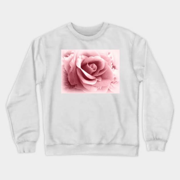 Rose Vignette Pink Crewneck Sweatshirt by MAMMAJAMMA